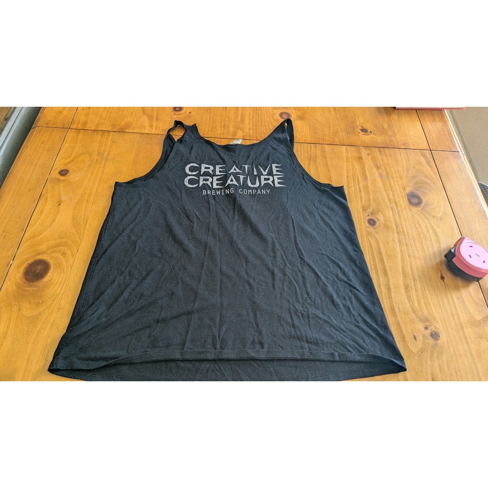 Creative Creature Brewing Company Black Graphic Tank Top Womens Large Beer Shirt